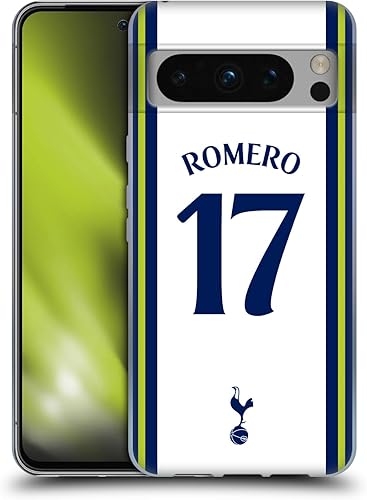 Head Case Designs Officially Licensed Tottenham Hotspur F.C. Cristian Romero 202223 Players Home Kit Soft Gel Case Compatible with Google Pixel 8 Pro