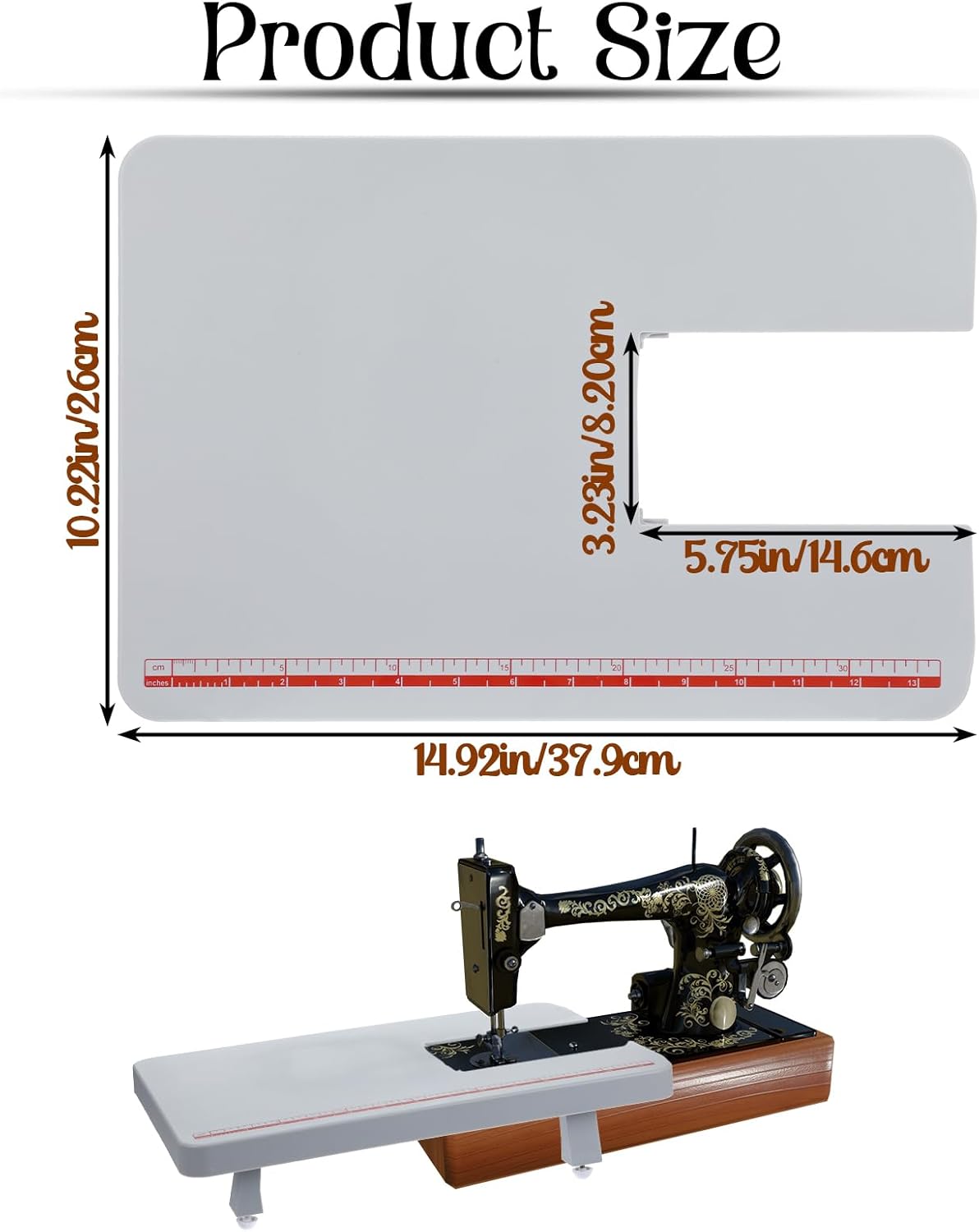 Sewing Machines Extension Table for Singer 4411, 4423, 4432,4452,5511,5523 Heavy Duty Sewing Machines