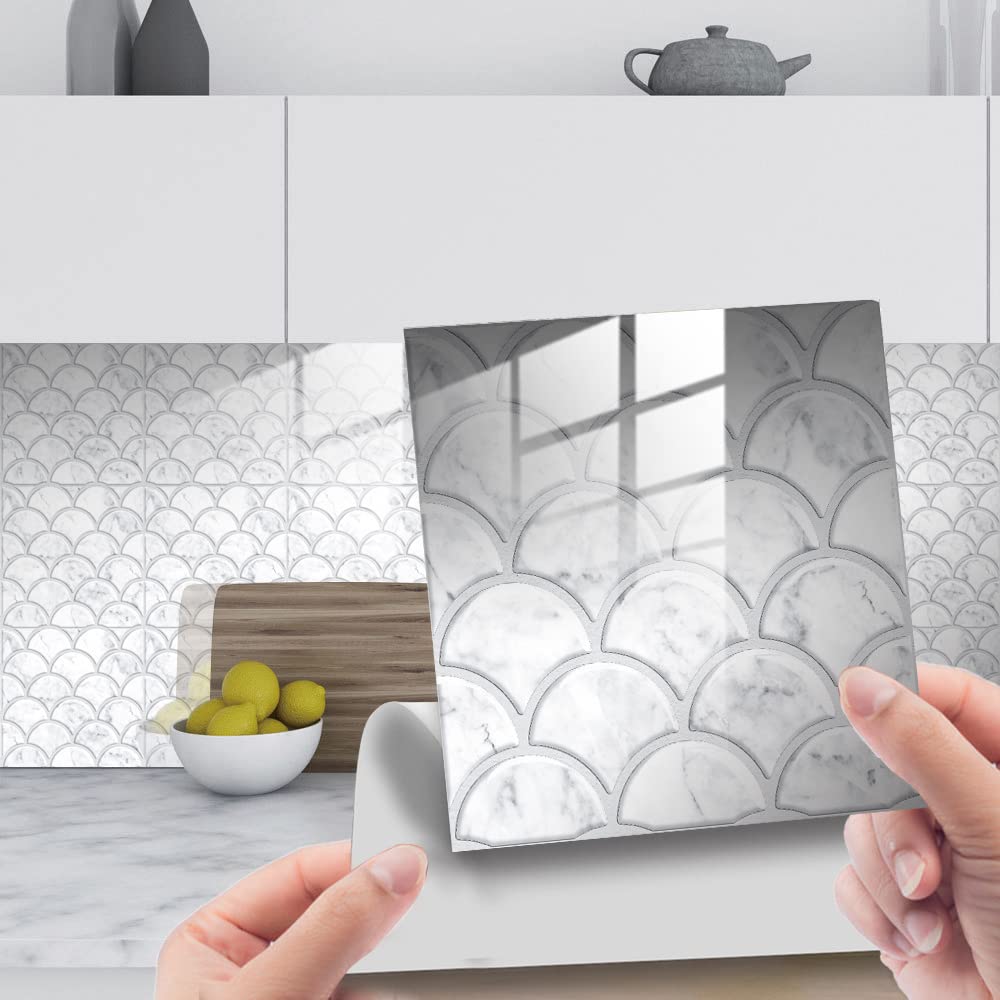 Acquista 10 pz Cemento Grigio Piastrelle di Marmo Adesivo Cucina Backsplash Bagno Lavabo a prova di Olio Peel & Stick Impermeabile Decalcomanie Della Parete di Arte in Italia a partire da 1.86