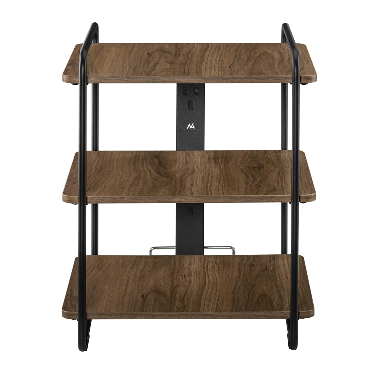 Maclean MC-978 Stilvolles Regal mit 3 Ebenen, Aufbewahrungsregal, Lagerregal, Max. Belastung 90kg, 454x400x496mm, Kabelmanagment, Ideal für Wohnzimmer