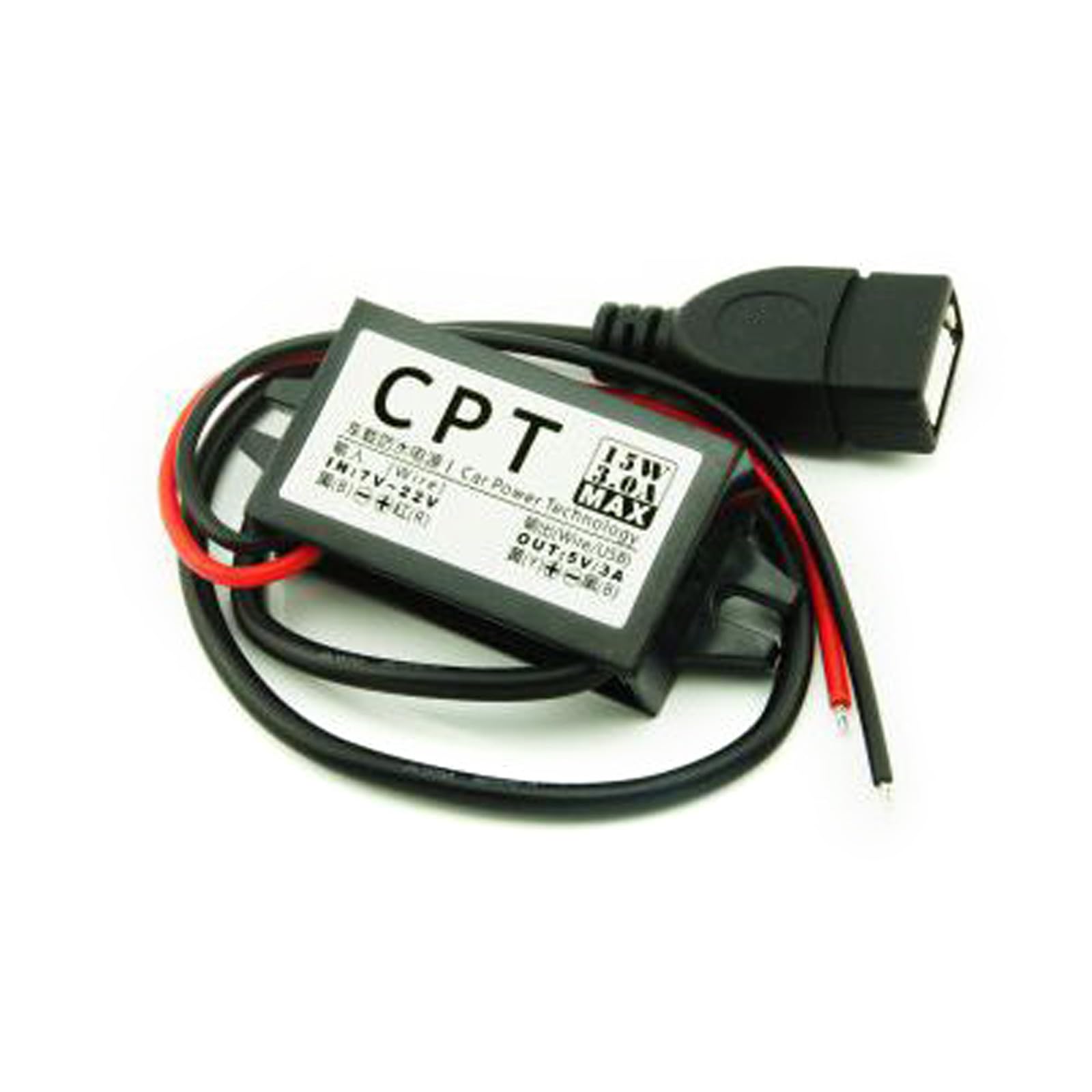 YROHGKPN Direct Current Converter 12V to 5V 3A 15W Single/Double USB