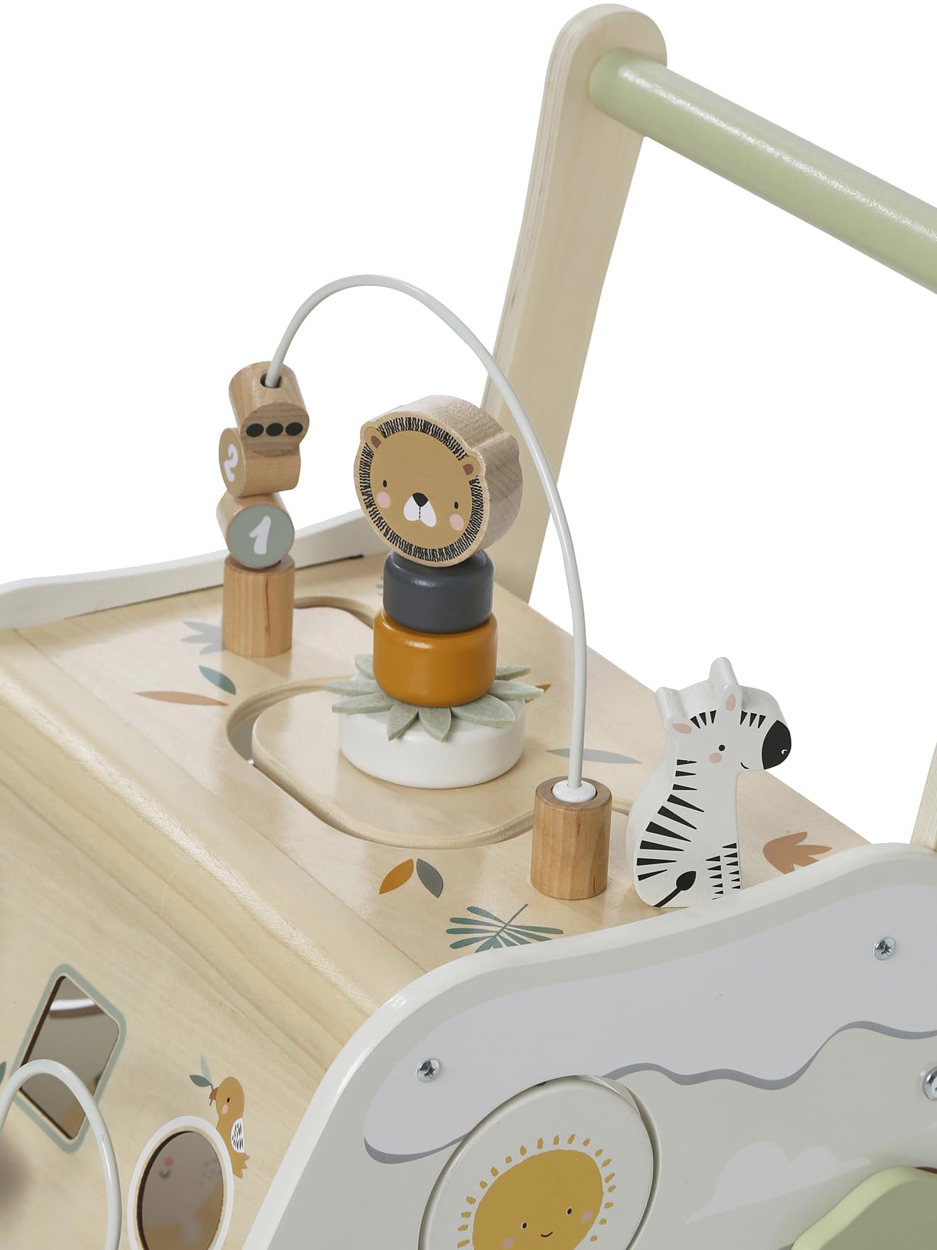 VERTBAUDET Jouet Chariot de Marche Multi Activités Bois FSC vert TU