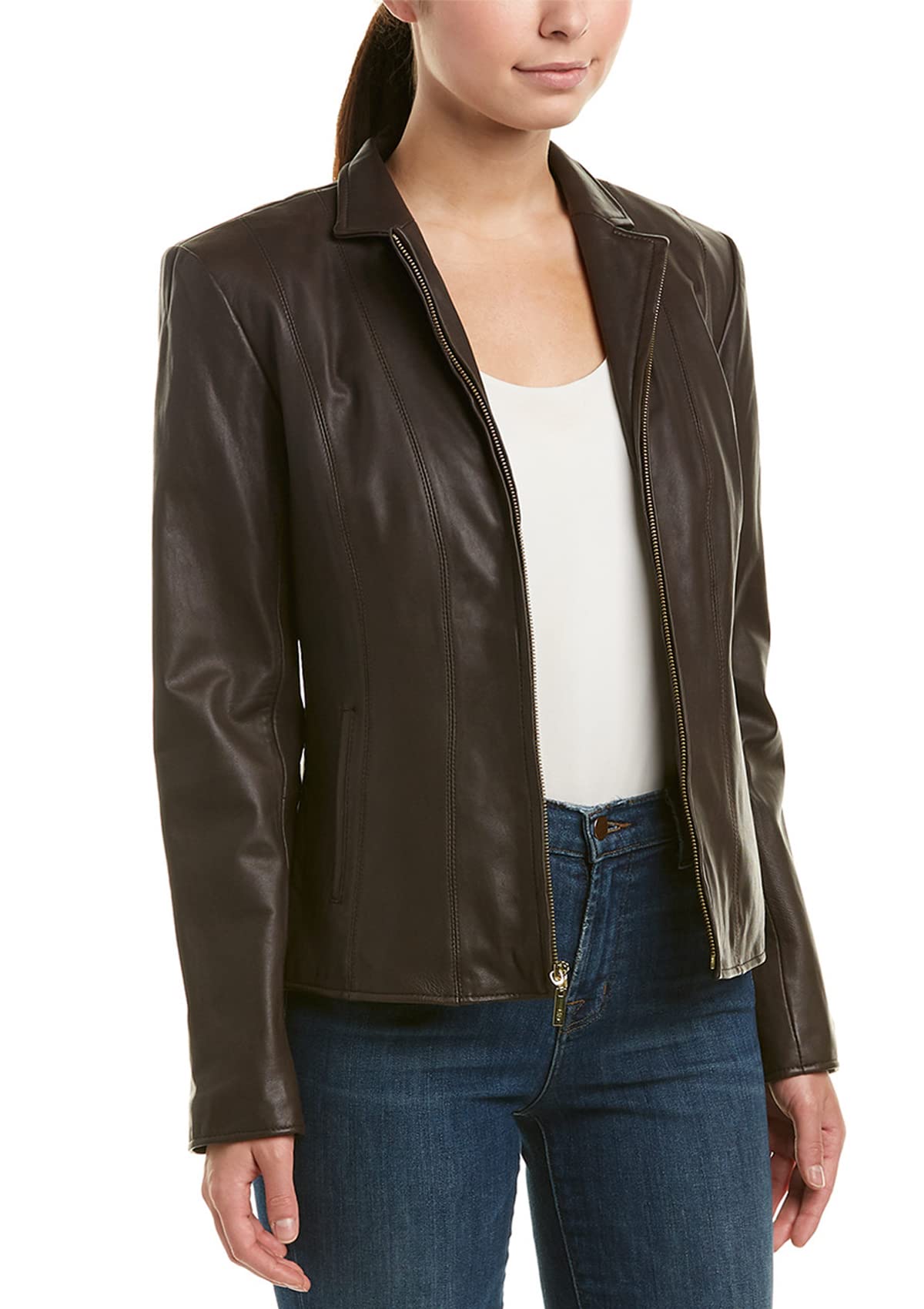 FasigoWomen Real Lambskin Stylish Leather jackets for Carry-Harry Design Shacket Causal Multi Color Leather Jacket For Women. (MEDIUM, SHACKET BLACK)