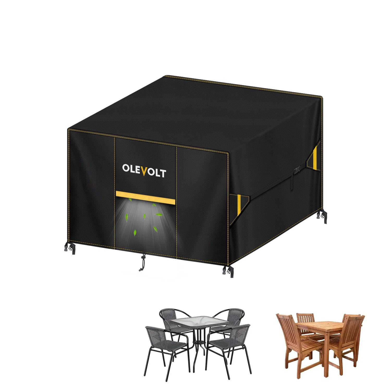 Housse table de jardin 100x100x74cm indéchirable pour stopper la pluie