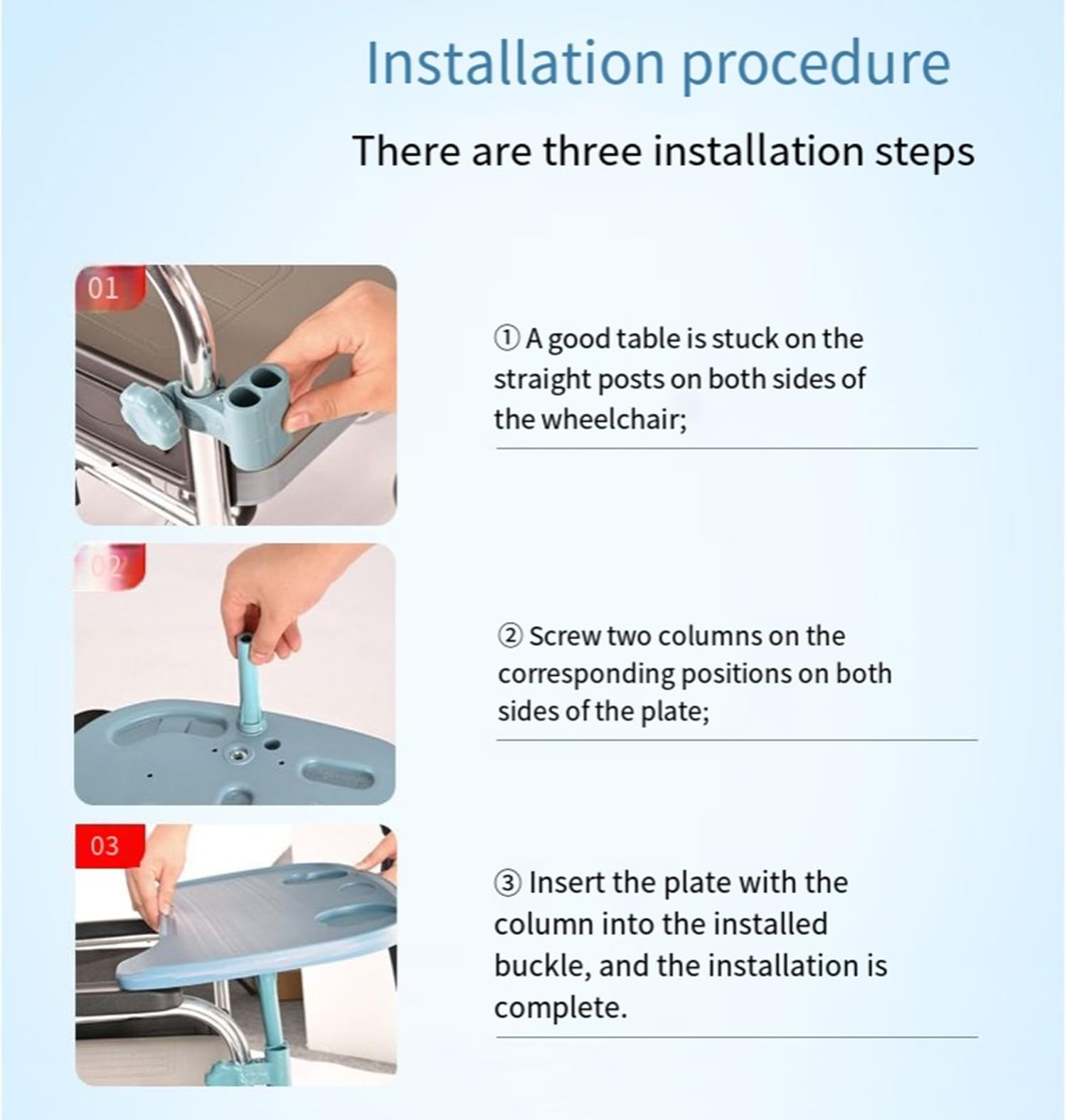 Bandeja Portátil para Silla De Ruedas, Mesa con Portavasos, Accesorios Duraderos para Sillas De Ruedas, Mesa Extraíble Adapta A Brazos De Silla De Ruedas De 16 A 20 Pulgadas