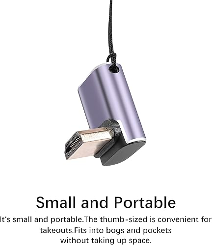 Miniatura 7 de PNGKNYOCN Adaptador HDMI de 90 grados 8K, paquete de 2 adaptadores de ángulo recto HDMI 2.1 macho a hembra de 48 Gbps compatible con 8K 60Hz, 4K