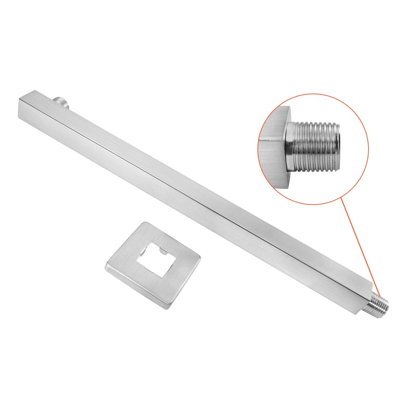 NearMoon 16-Inch Adjustable Shower Arm – Chrome Brass Extension, Raises/Lowers Shower Head, Anti-Leak, Universal Fit