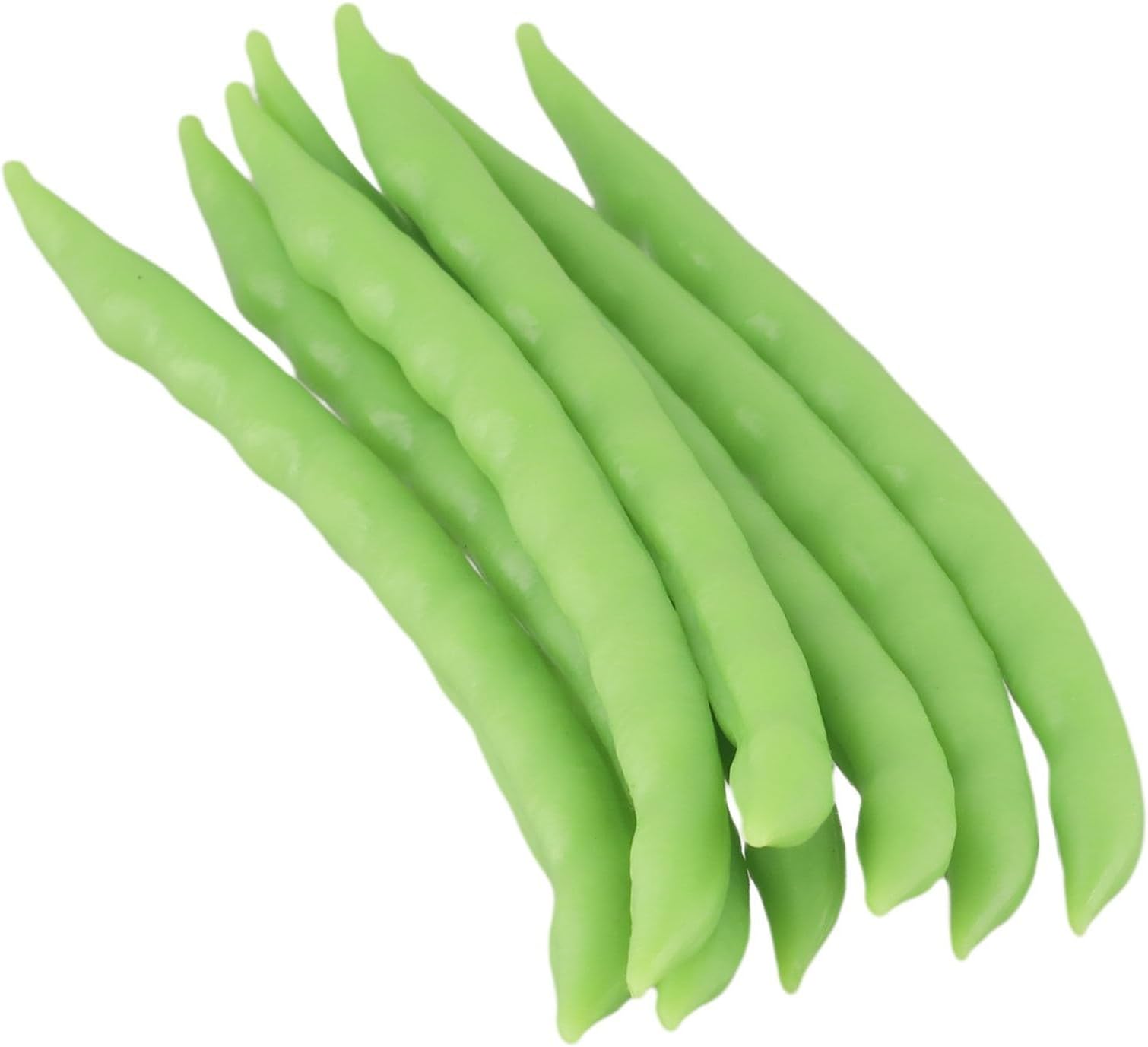 8Pcs Artificial Bean Pod, Lifelike Plastic Green Beans For Home/Storefront Decoration, Food Model Market Display Props, Home Decor Faux Vegetables, Fake Vegetable Arrangement