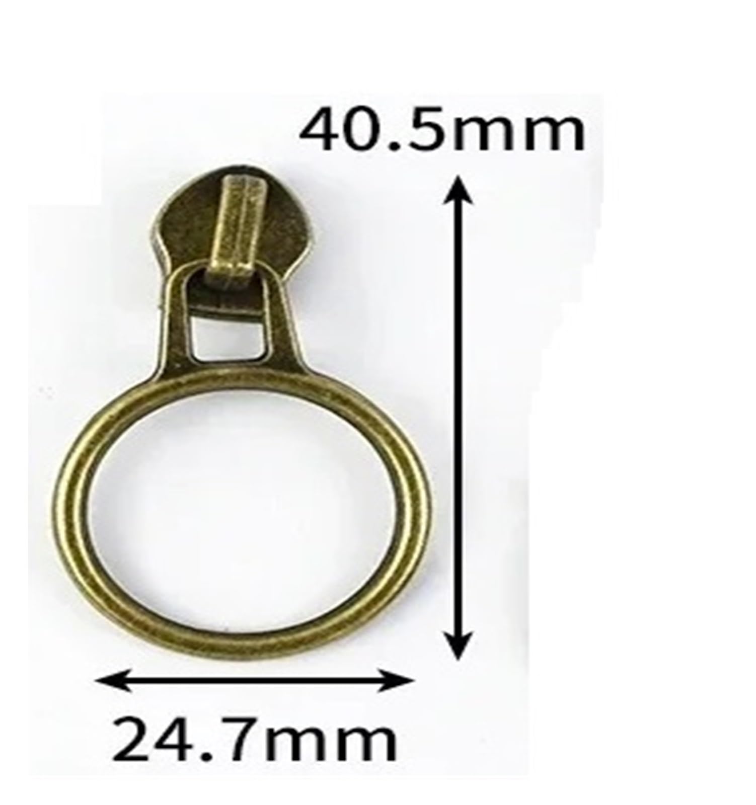20 Sztuk 5# Ściągacz Do Zamków Błyskawicznych Nylonowych O-ring Zamki Pociągnij Główkę Torby Portfelowe Ubrania Wymiana Zamka Błyskawicznego Akcesoria Szycia(ZT945-Silver)