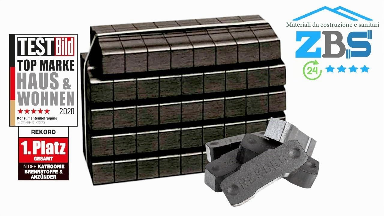Bricchette da 25 kg di bricchette di carbone per camino, bricchette riscaldanti in bundle da 25 kg, supporto per glutine certificato di qualità Lausitzer | Energia Kienbacher