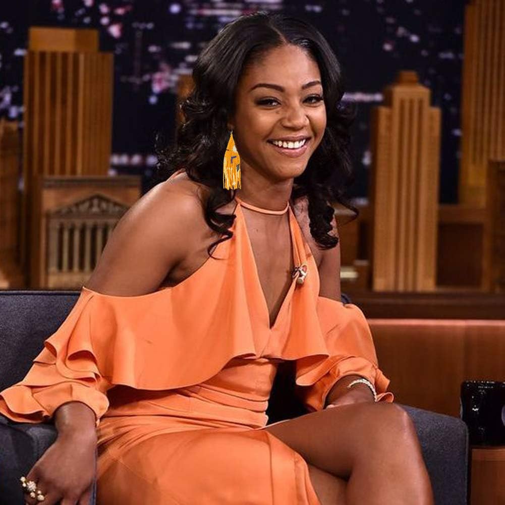 Long Beaded Tassel Earrings - Bohemian Fringe Drop Earrings Statement, Seed Bead Tribal Dangle Earrings, Pendientes De Borla, Idea for Women, Valentine - Image 4