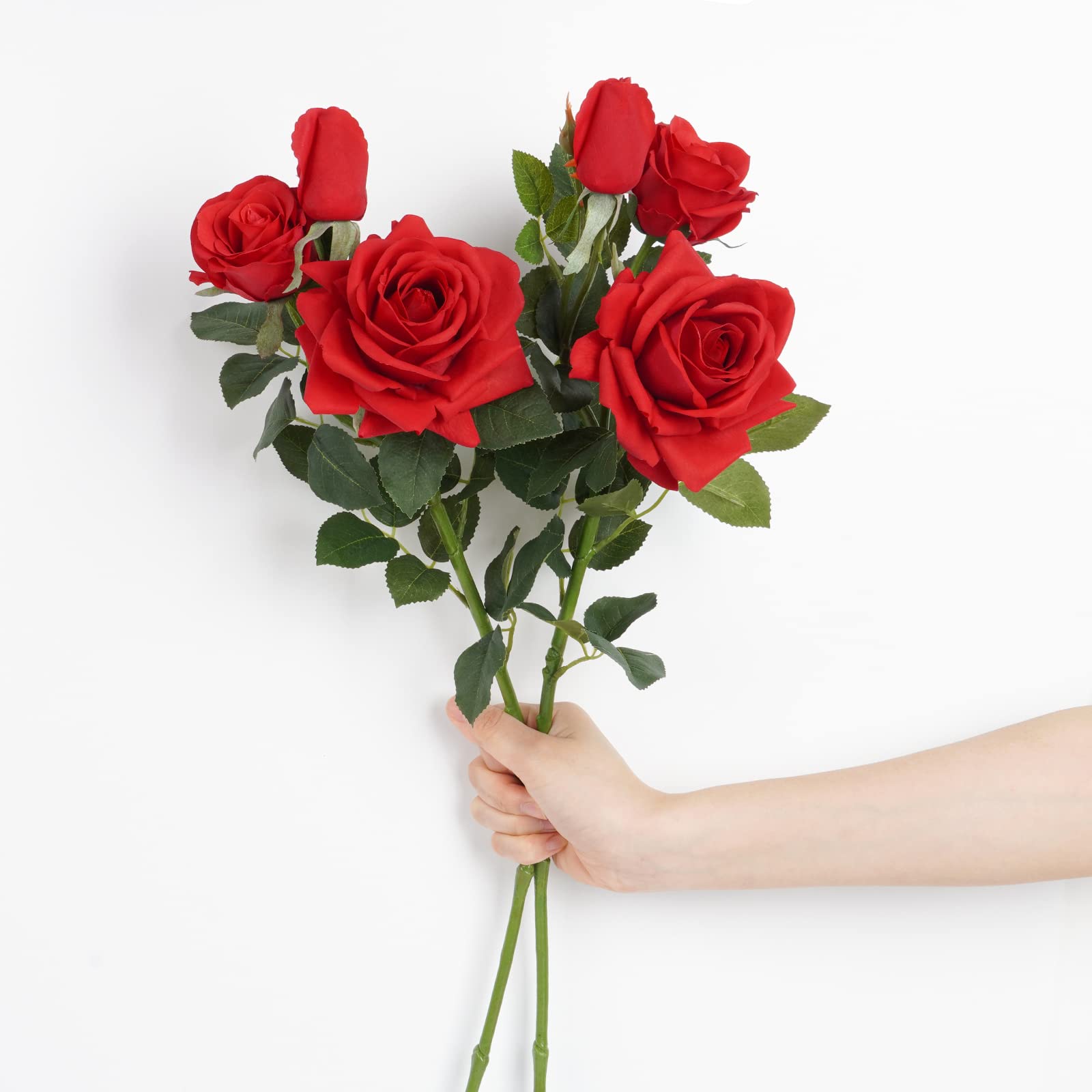 バラの造花ブーケ Amazon｜VaryFloral フェイクフラワー 造花 ブーケ 2本入り 花札