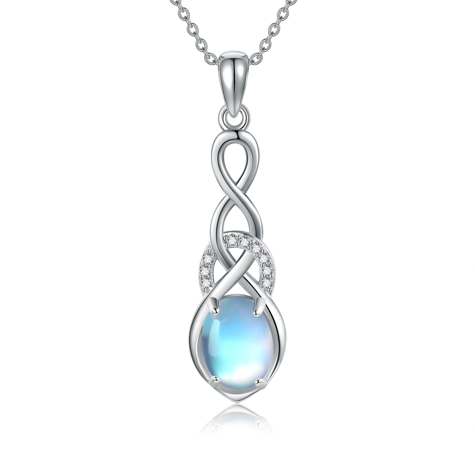 Keltischer Knoten Kette 925 Sterling Silber Keltischer Knoten Kreuz / Triquetra / Claddagh Anhänger Halskette Irischer Keltischer Schmuck Ewigkeit Liebe Geburtstags Geschenke für Damen Mädchen Mutter