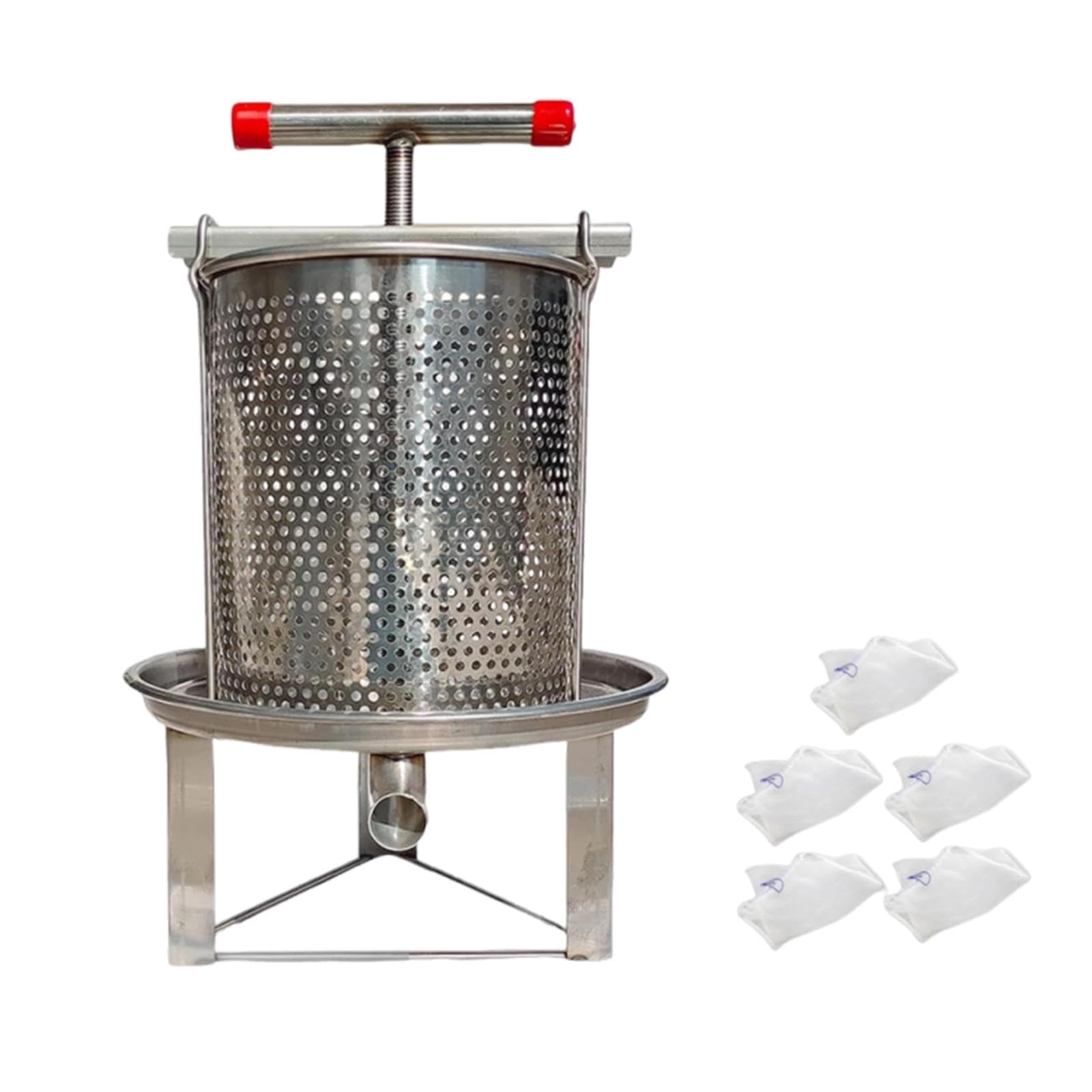 predolo Extractor de Miel y Prensa para Vino, Herramienta Manual para, 5 Mallas de Filtración