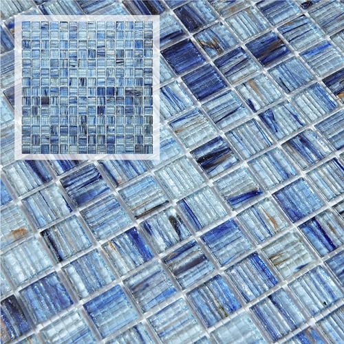 Light Blue Glass Mosaic Tile