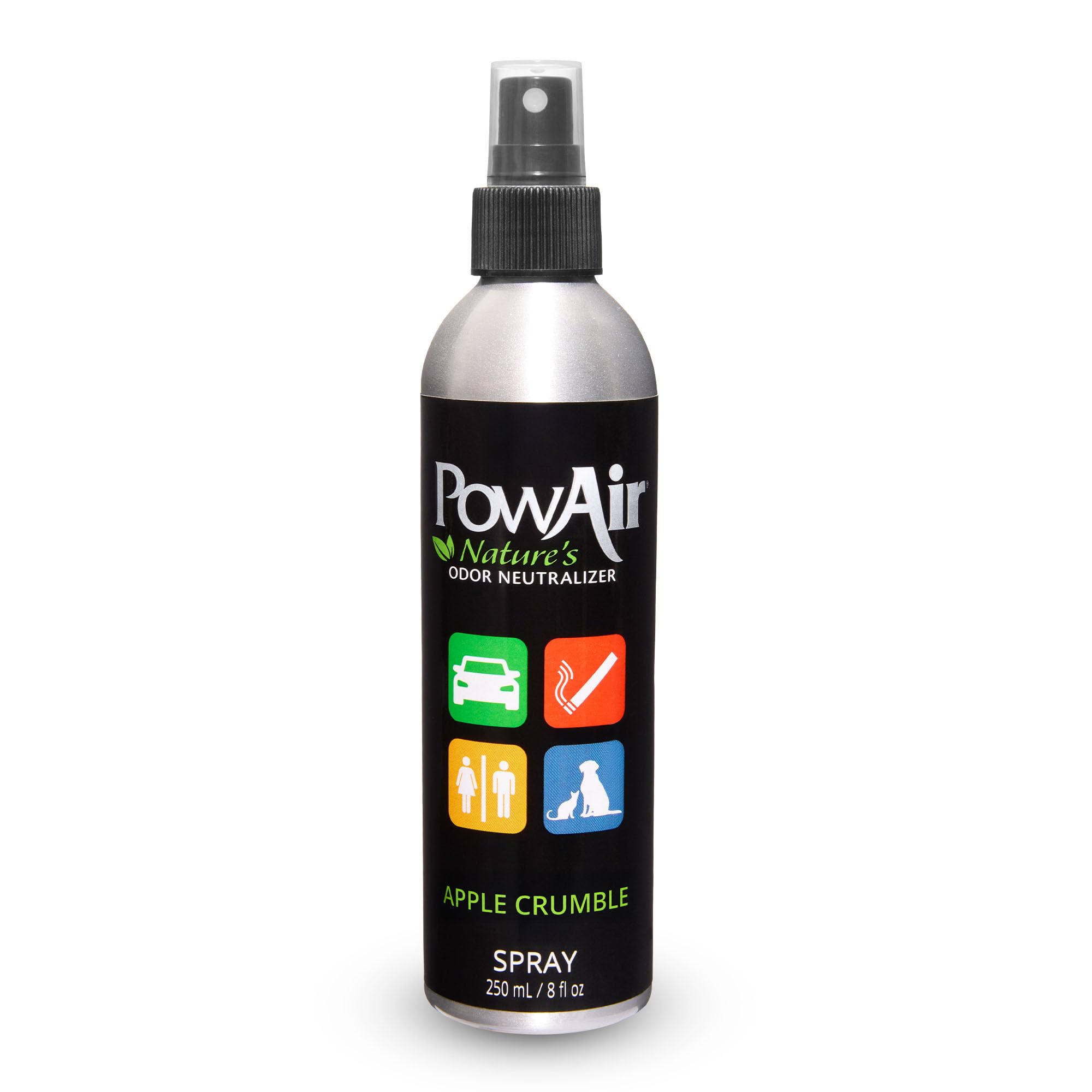 PowAir Odor Eliminator Spray– 16 oz Fast, Safe Odor Removal for Home, Office, Car, RV, and Lockers (Apple Crumble)