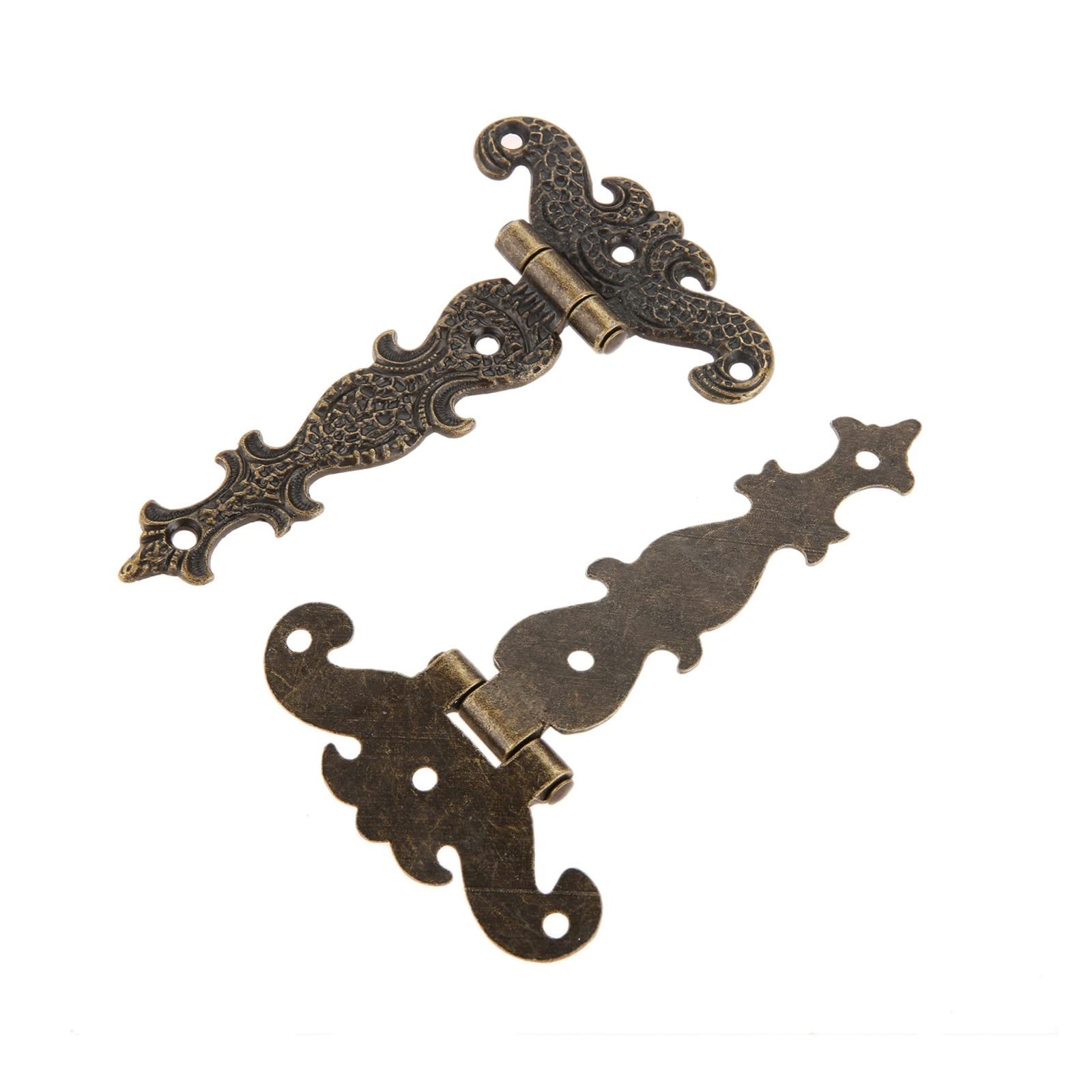 Charnière vintage en alliage de bronze au motif relief pour coffret de luxe