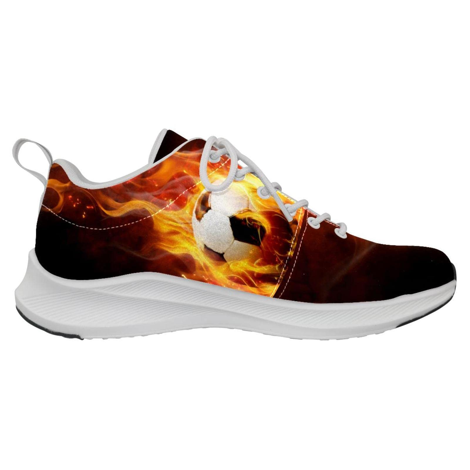 Spersonalizowane trampki lekkie buty do chodzenia do biegania sportowe trampki na co dzień piłka nożna sporty ognista piłka, Wielokolorowy, 40 EU