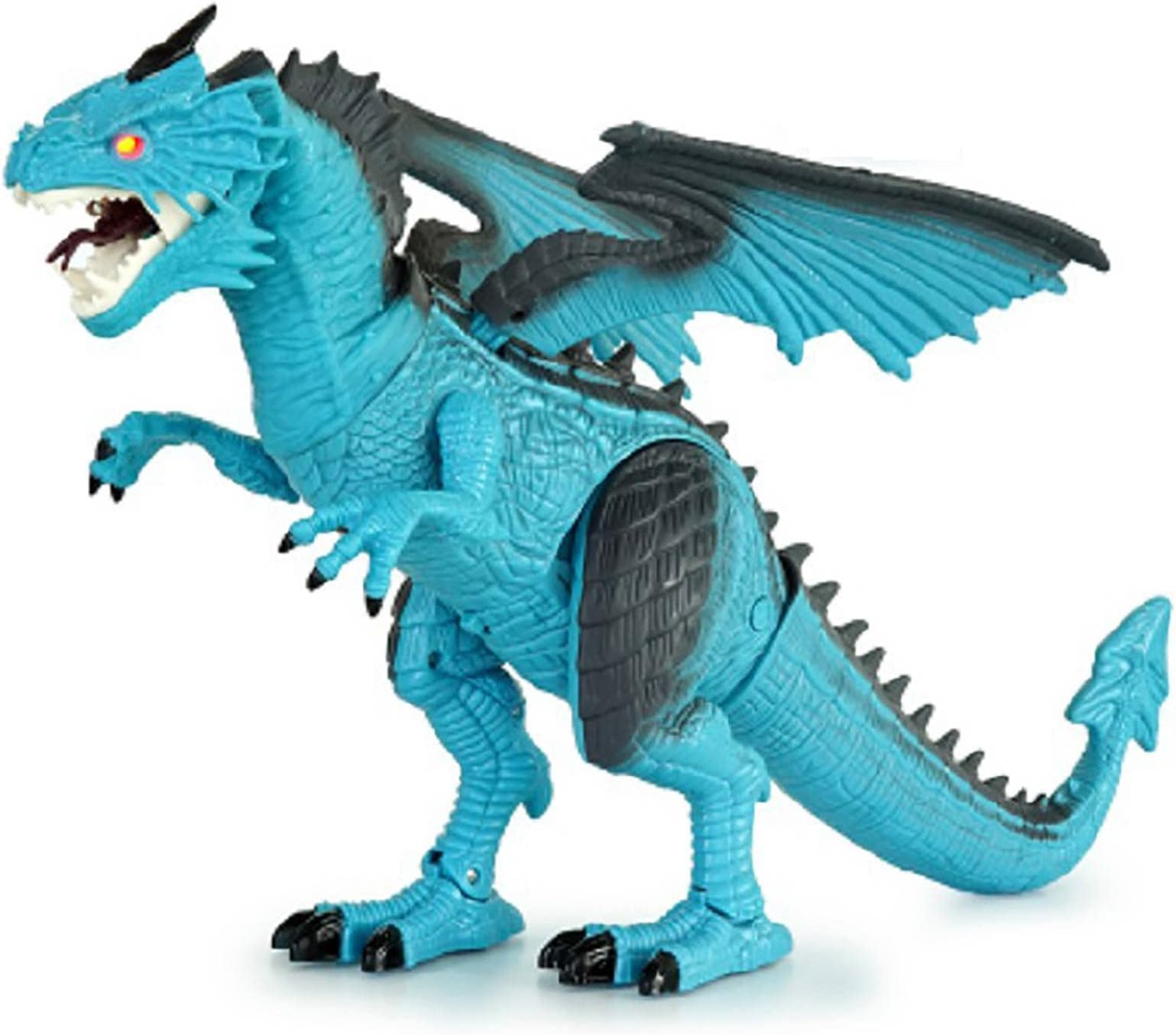 LACALA Remote Control Spray Dinosaur Toy Ice Dragon Dragon Simulation Model Remote Control Dinosaur Toy With Walking Fire Breathing Effect And Head Shaking Functions For Kids