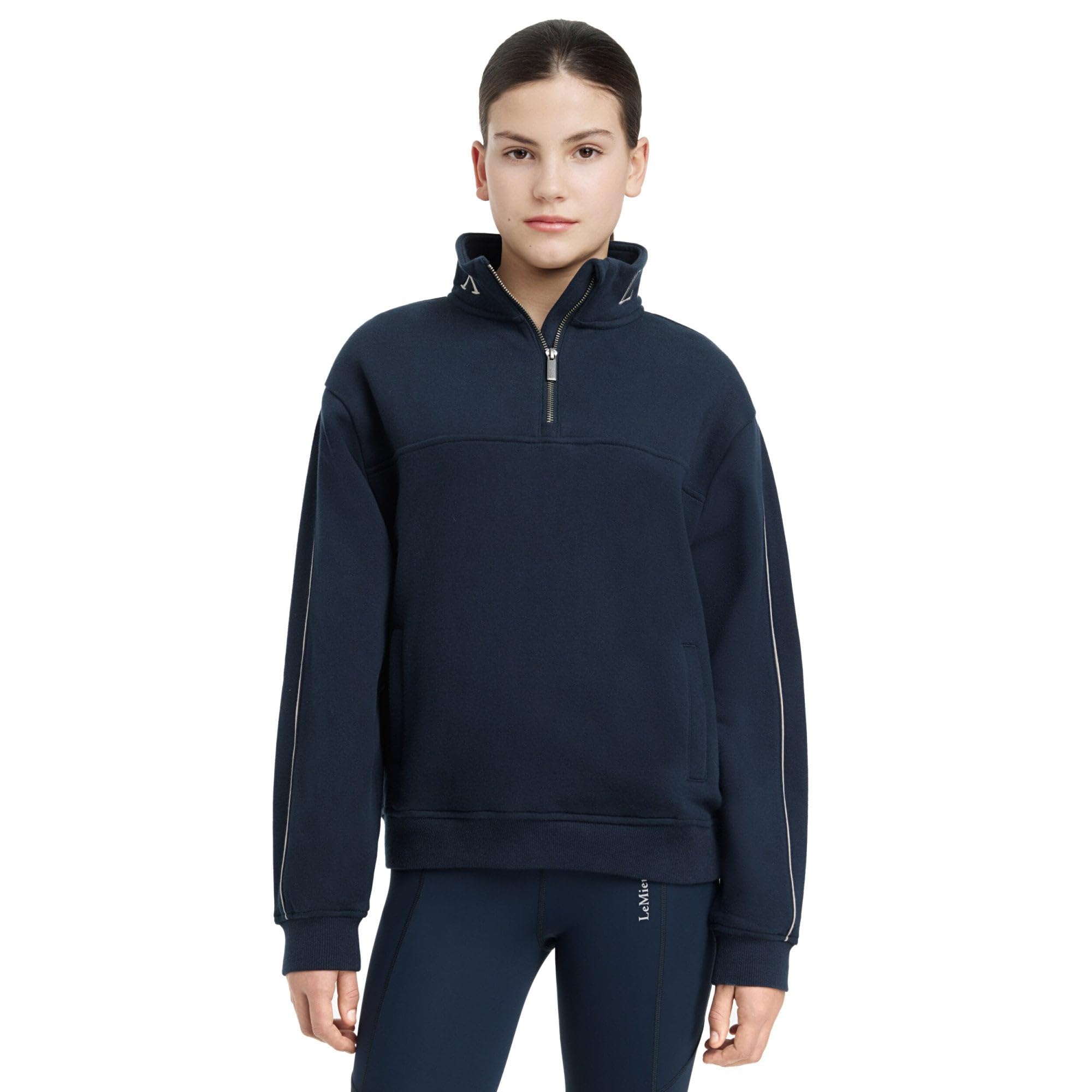 Lemieux Bleu Children's Riding Sweatshirt With Zip Collar Rider Kate