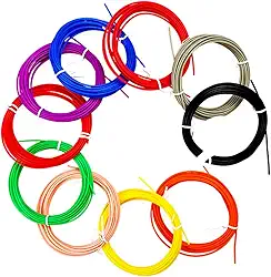 Caneta de impressão 3D Recar de filamento PCL de alta precisão de 1,75 mm de diâmetro e baixa temperatura de derretimento sem entupimento 10 unidades/pacote cores aleatórias POPQ