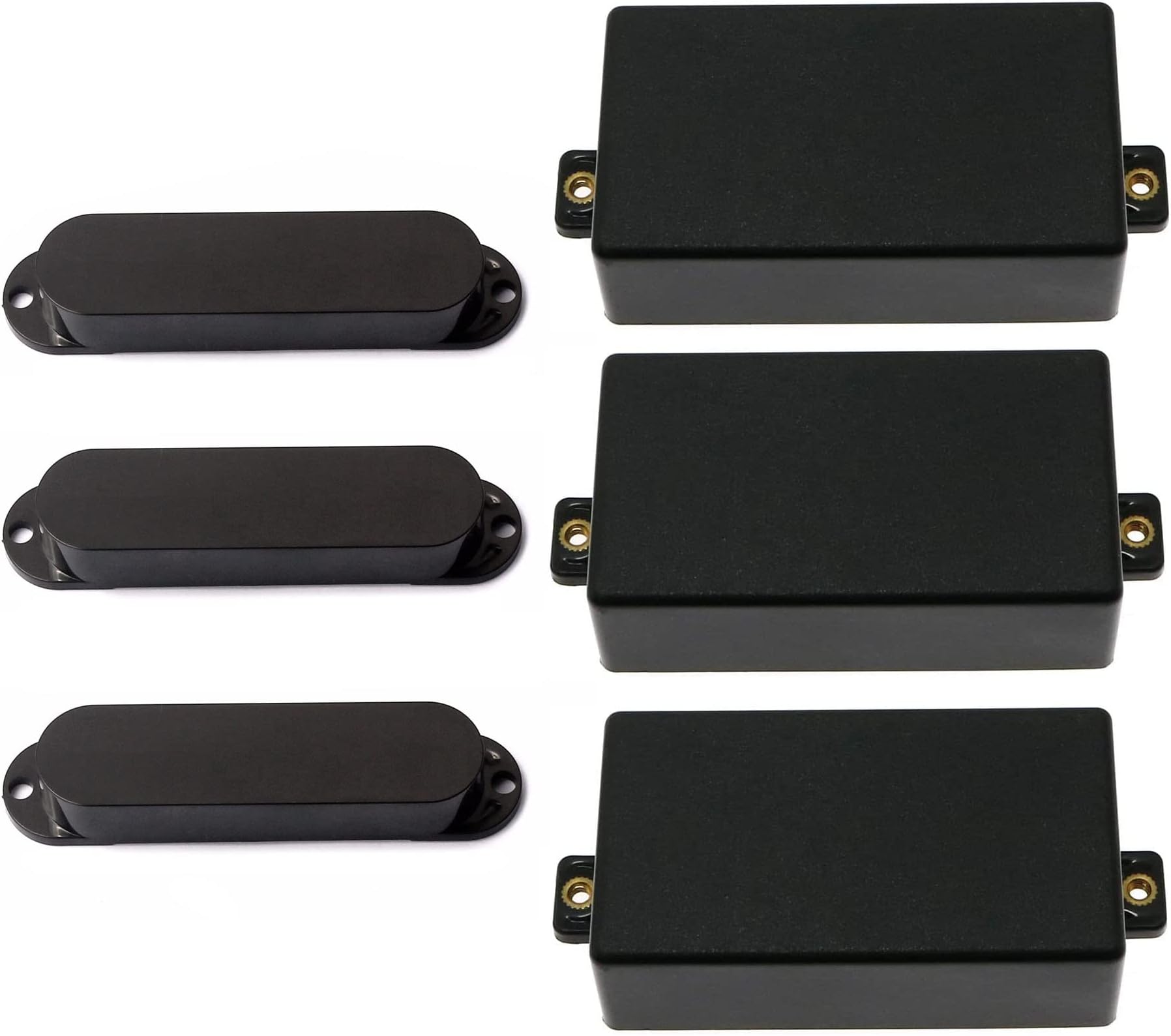 Pack of 6pcs Humbucker Pickup Covers and Single Coil Pickup Covers for Electric Guitar Replacement Parts No Holes