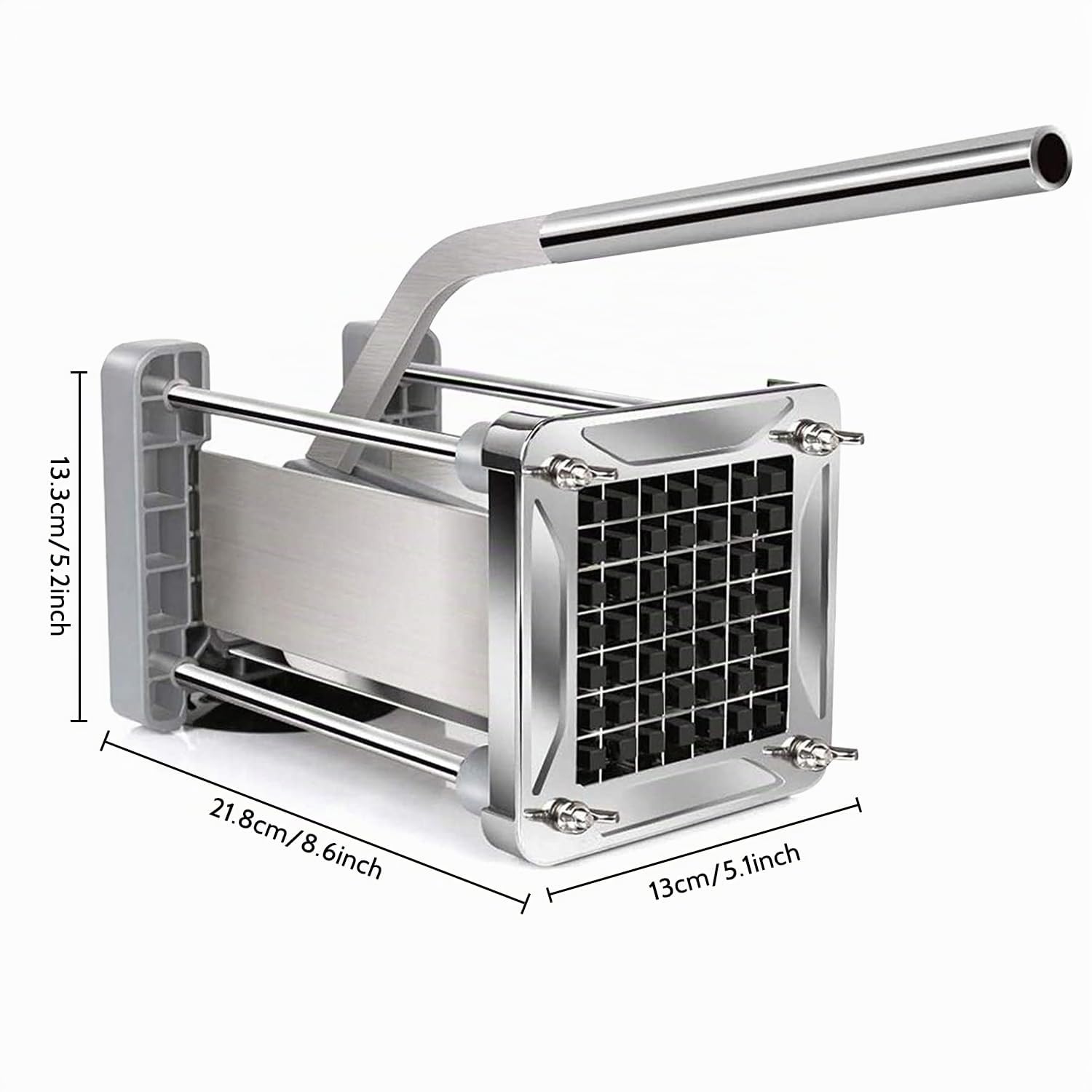 Pommes Frites Schneider, Sopito Pommesschneider Edelstahl Professioneller French Fries Cutter mit 12x12mm Klinge