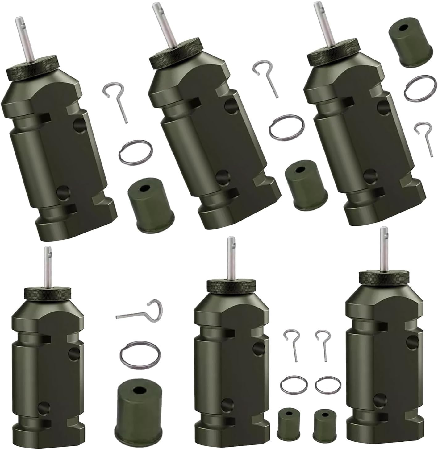 6 Packs of Alarm Perimeter,12 Gauge Camping Trip Wire Alarm Eary Warning Security System for Outdoors (Green)