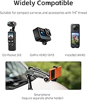 Vista 7 de MOVMAX - Soporte estabilizador para manillar de motocicleta con brazo de cuchilla, amortiguador de montaje de abrazadera para DJI Osmo Pocket 3