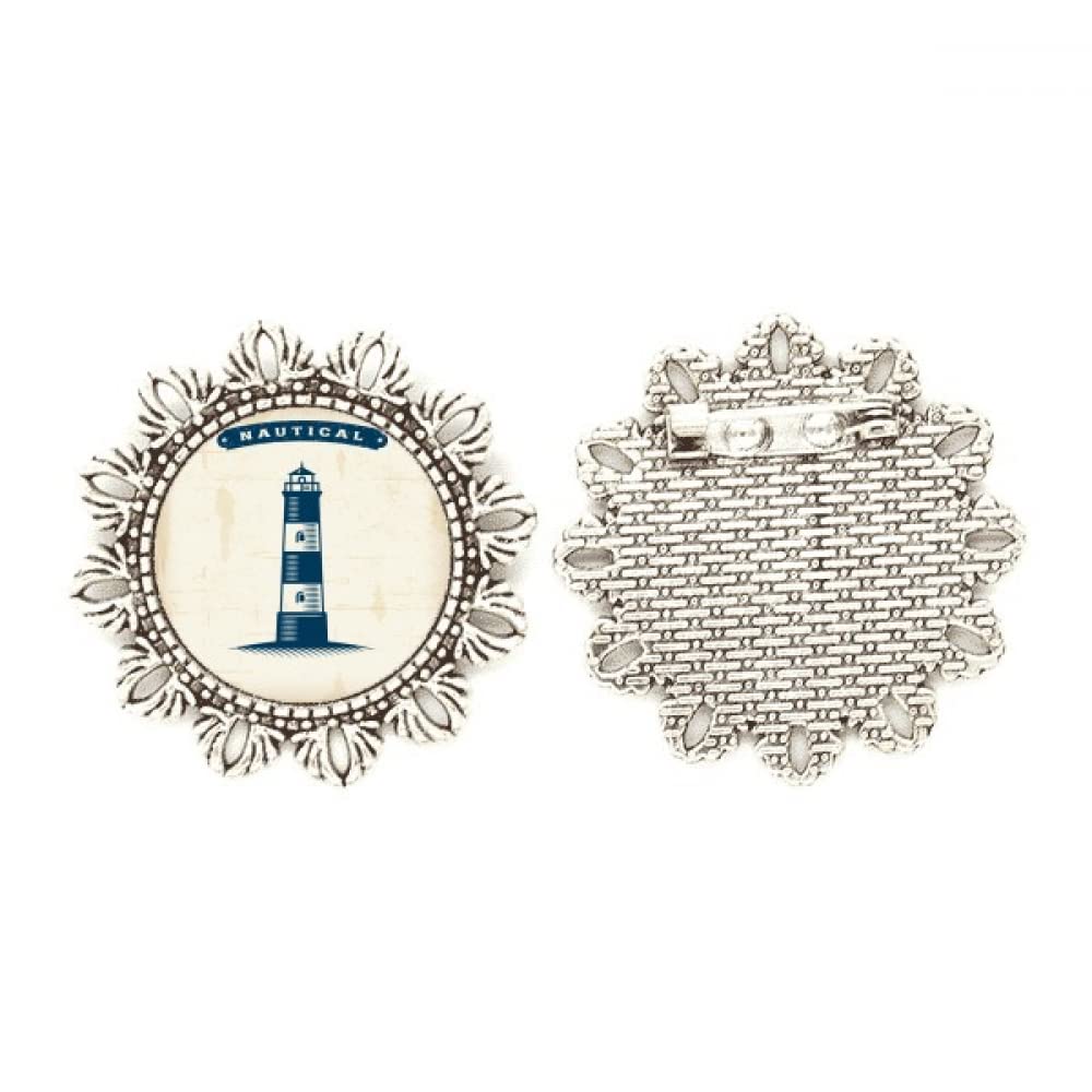 Broche de gancho de flor plateada para pecho y ropa medium 4