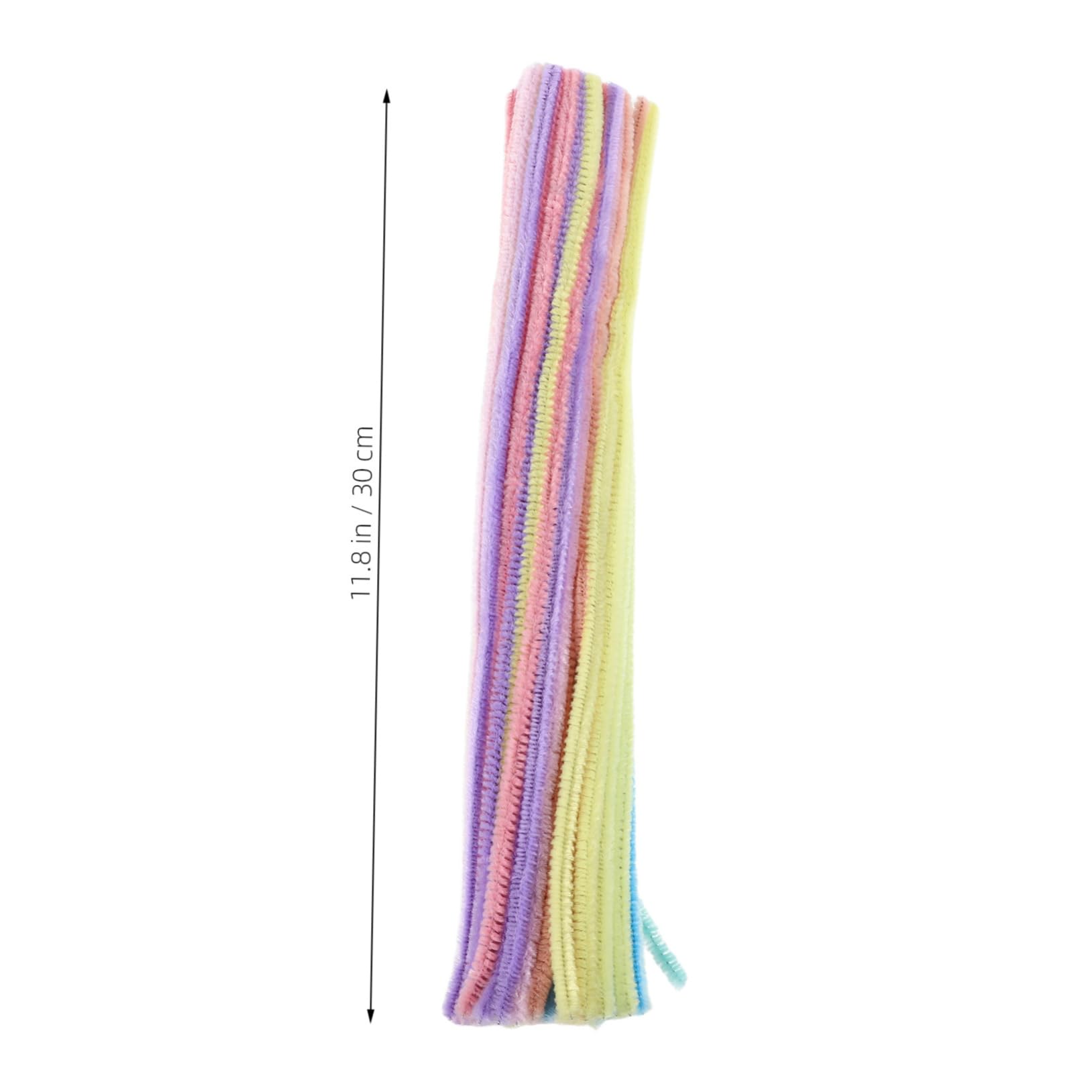LALAFINA 300pcs Macaron Colored Twist Supplies Crafts Accessories Pastel Pipe Cleaners Twisted Stick Pipe Cleaner Flower Kit Pipe Cleaners Bulk Material Plush
