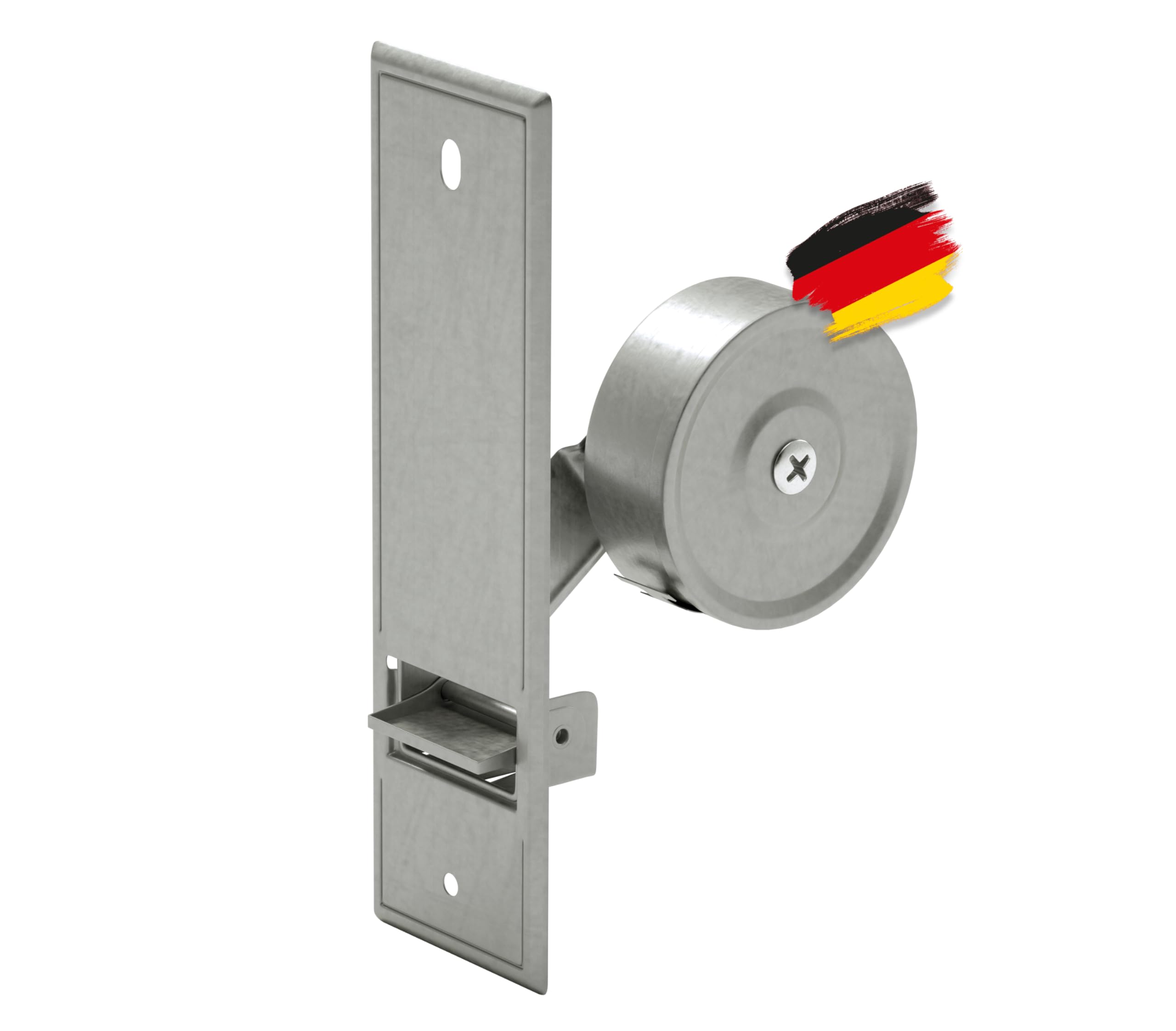 BAUHELD® Rolladen-Gurtwickler Unterputz [Made in Germany] - Maxi Einlass-Gurtwickler aus Stahl - Für Rolladengurt 23mm [ohne Gurt] - Rollladen Aufwickler ohne Abdeckung - Lochabstand 135mm