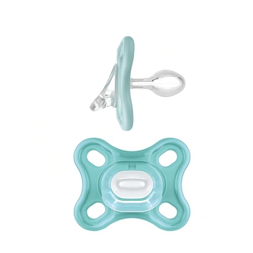 MAM Comfort - Chupete para bebé, 100% silicona ligera, estuche esterilizador, unisex, 0-3 meses (paquete de 2)
