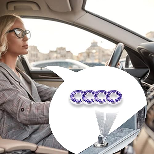 Miniatura 6 de HAOBO 4 Piezas Fundas Brillantes para Cerradura de Puerta de Automóvil, Cubierta para Pernos de Puerta de Automóvil, Calcomanías Brillantes para