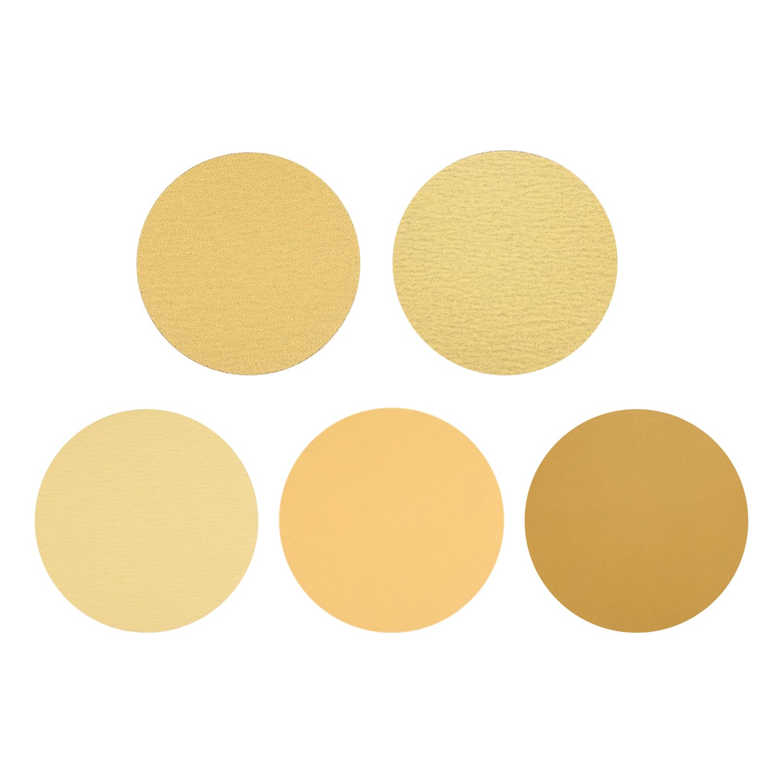 sourcing map 100 Pcs 75mm (3 Inch) Sanding Disc 40/60/80/120/180/240/320/400/600/800 Grit Hook and Loop Sandpaper Aluminum Oxide Orbital Sander Pads for Woodworking Auto Metal Polishing, Yellow