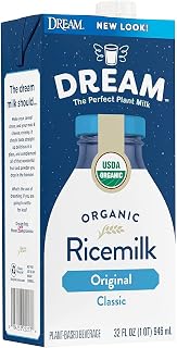 DreamBlends Rice Dream Organic Classic Original Rice Drink, 32oz Pack of 6 - Dairy-Free Rice Milk Alternative