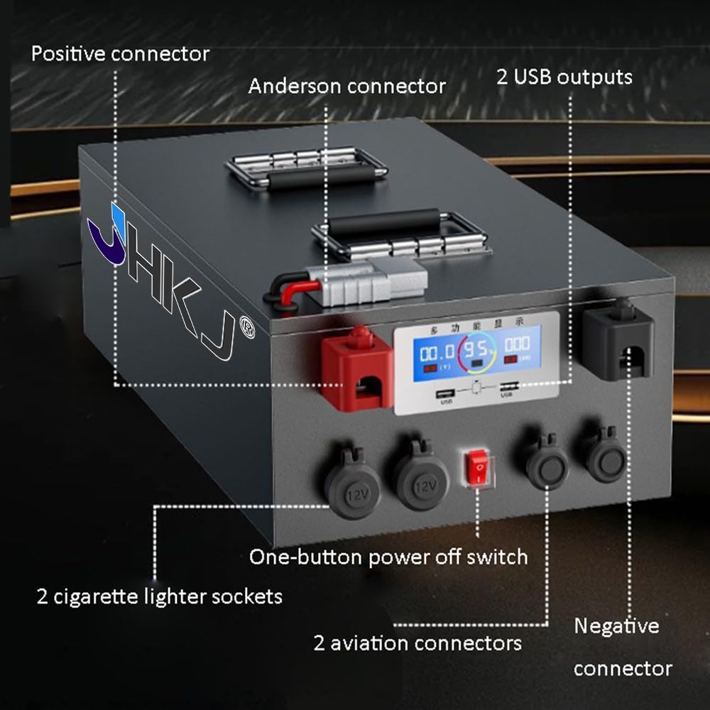 Batteria per Camper da Esterno LiFePO4 al Litio Ferro fosfato 12V 150Ah 180Ah 200Ah 250Ah 300Ah, Alimentatore per accumulo di energia Mobile
