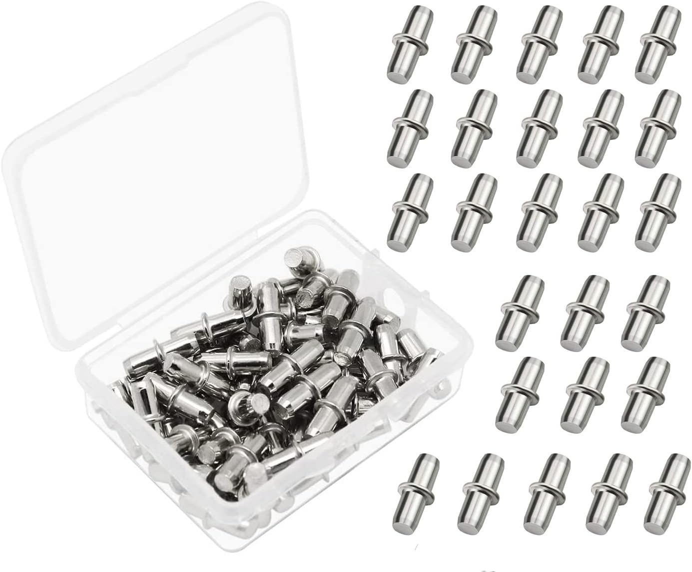 Metal Shelf Support Pins, 50pcs 5x16mm Shelf Support Stud Pegs Shelf