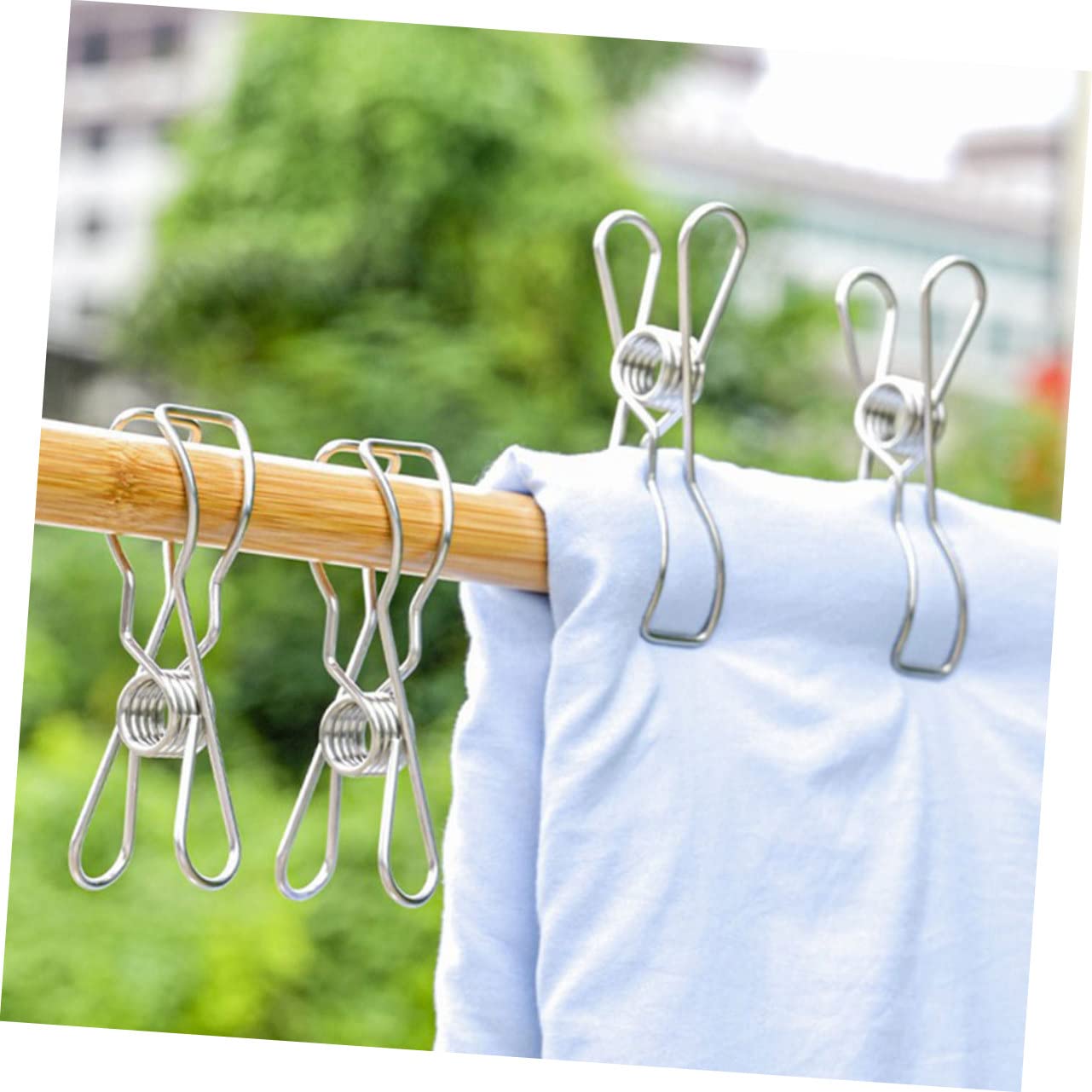 Hemobllo 10pezzi Fermagli Antivento per Trapunte Mollette in Acciaio Inossidabile per Abiti Clip per Fissare Coperte e Lenzuola Resistenti e Durature per Asciugatura all Aria