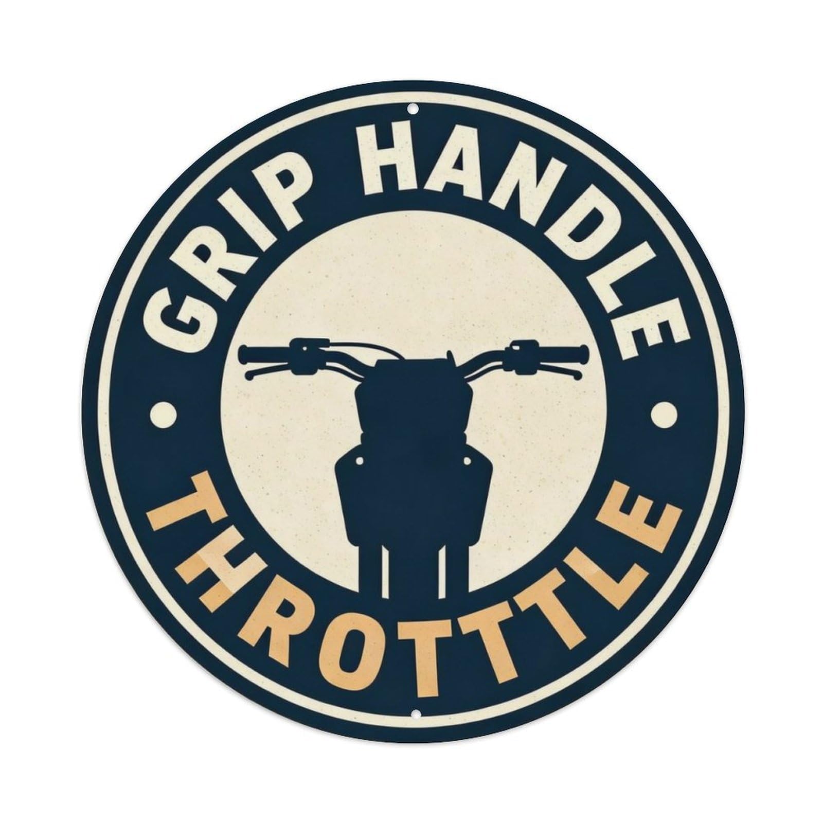 Grip Handle Throttle Open Metal Tin Sign Plaque
