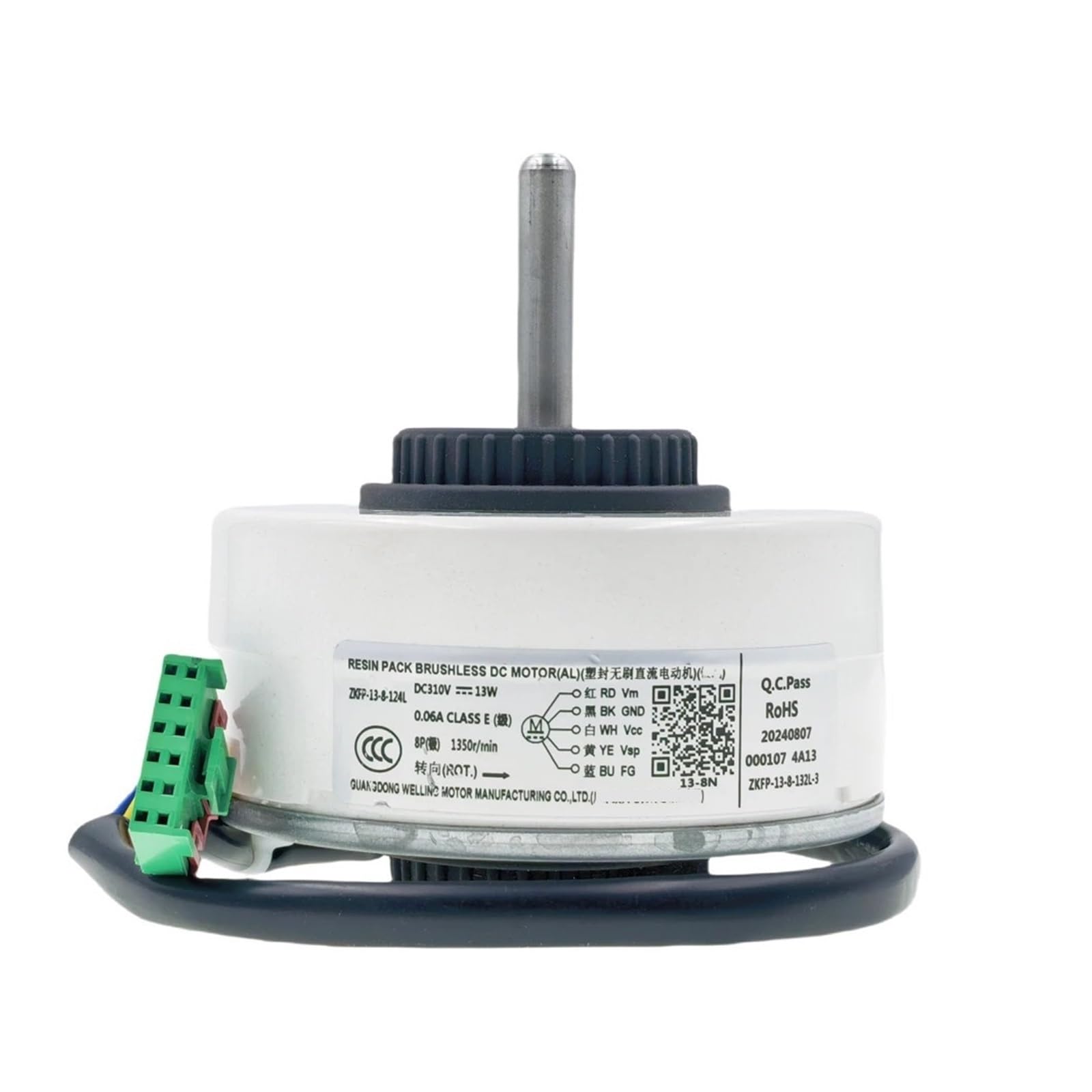 Used For Air Conditioner Indoor Unit DC Fan Motor ZKFP-13-8-124L DC310 13W 1350r/min Conditioning Parts