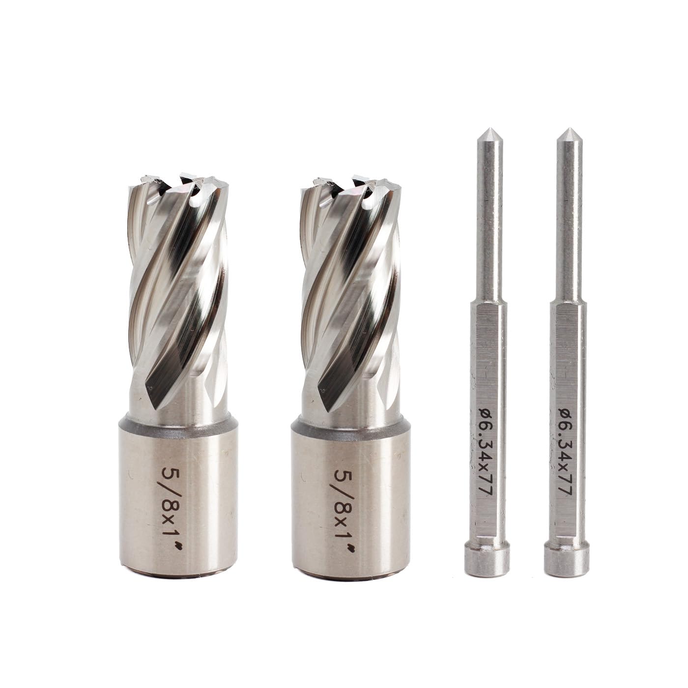 2 Pcs 5/8" x 1" HSS Annular Cutter with Weldon Shank 3/4"