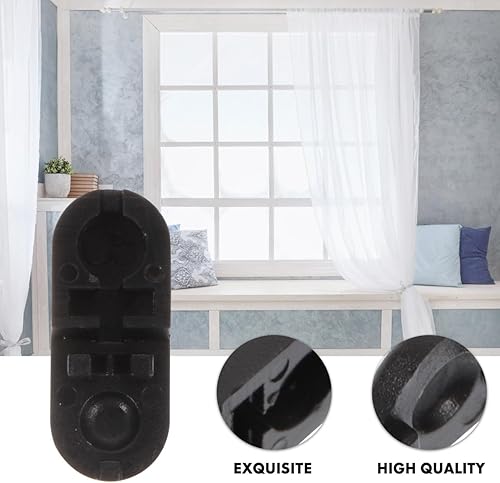 Miniatura 6 de 25 piezas de conector de cuentas de rodillo con cuentas de cadena de repuesto para persianas romanas cortinas de ventana negras, persianas negras,