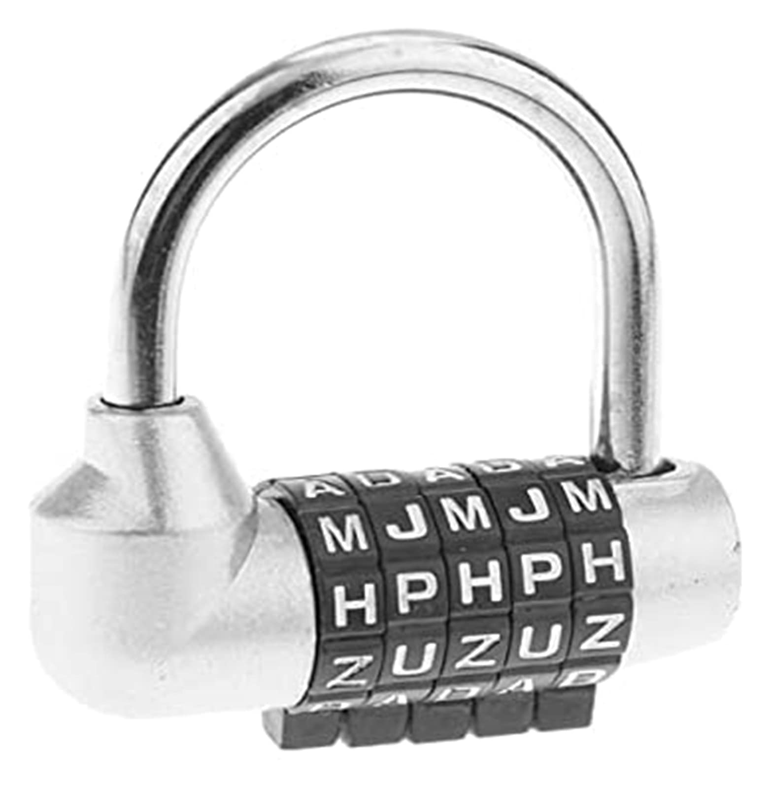 Luggage Locks,Padlock, 5 Letters Password PadCombination Luggage Suitcase Safe Lockers(Silver)