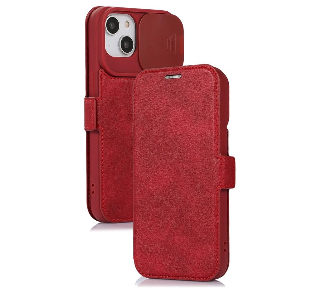 Étui à rabat iPhone 14 Pro Max avec cache caméra coulissant