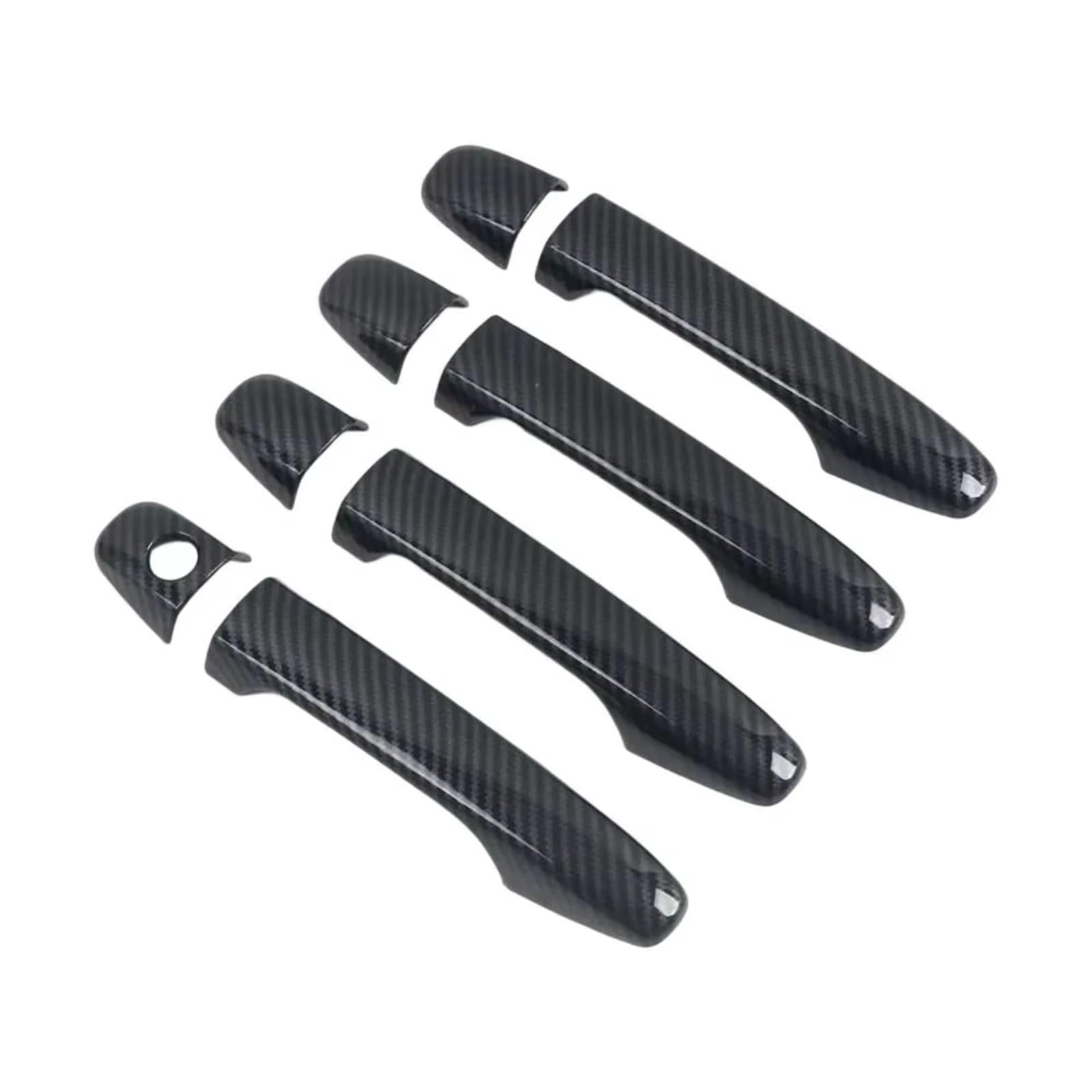 Qdzvalumv Carbon Fiber Car Door Handles Cover Shell Compatible With Subaru For Forester Sh 2008 2009 2010 2011 2012 Car Decoration Door Handle Cover Exterior Trim Set(Carbon Fiber)