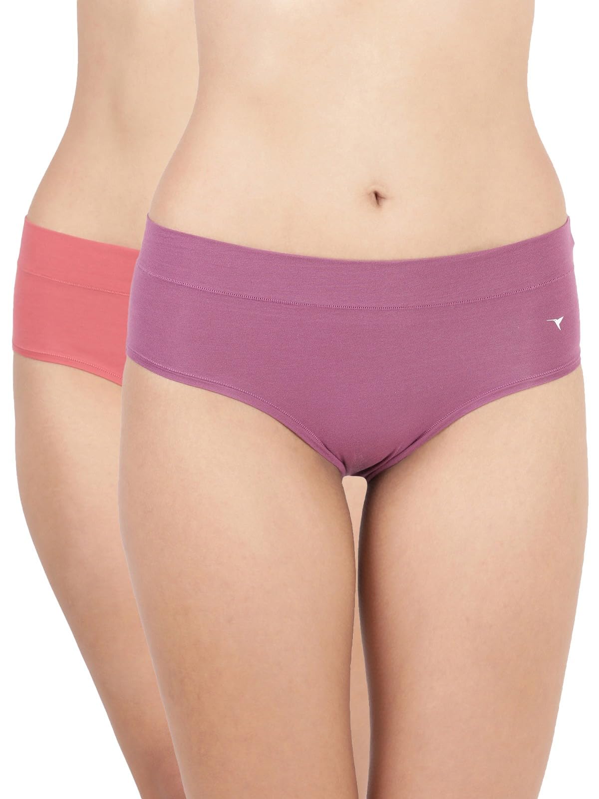 blossom Snug Fit Panty Women’s Seamless Cotton & Spandex Fabric,Mid-Rise Stretchable & Elastic-Free Waist & Leg Hipster Pany_Pack of 2-picture-33