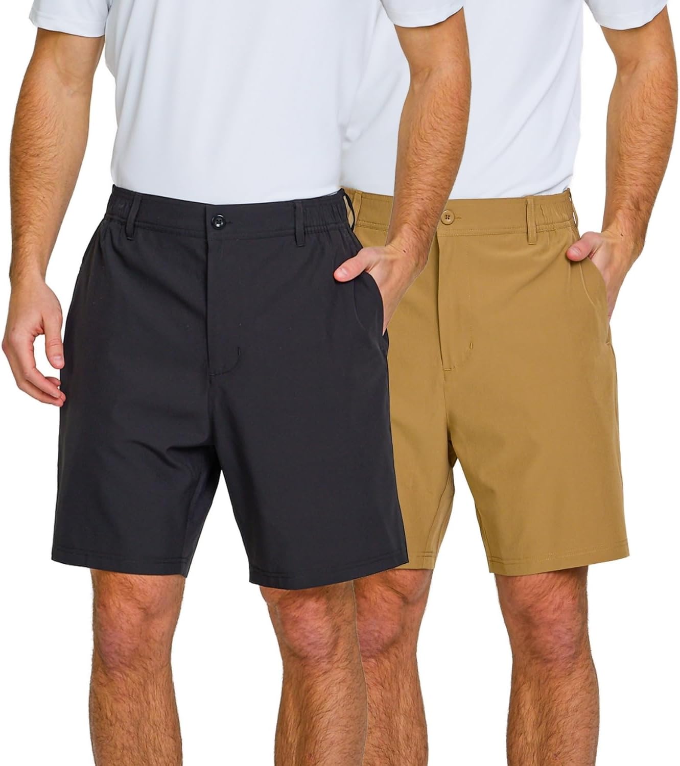 Ultra Performance Mens Golf Shorts Men’s 7” 2 Pack Casual Lightweight Short’s Athletic Hiking Stretch Dress Short for Men