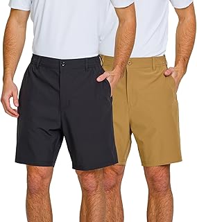 Ultra Performance Mens Golf Shorts Men’s 7” 2 Pack Casual Lightweight Short’s Athletic Hiking Stretch Dress Short for Men