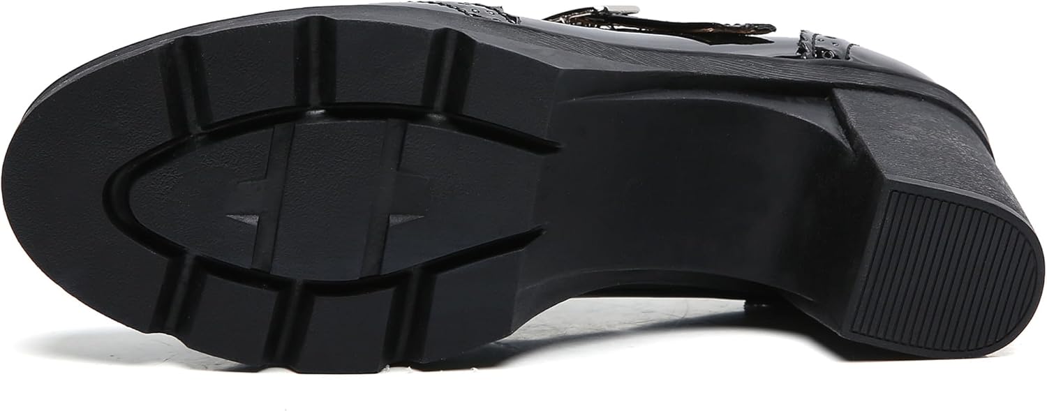 DADAWEN Women's Chunky Low Block Heels Mary Jane Closed Toe Work Pumps Comfortable Round Toe Oxfords Dress Wedding Shoes - Image 6